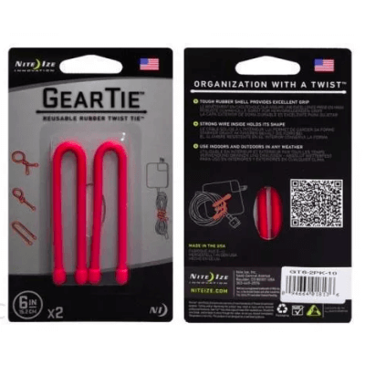 CABLE GEAR TIE 15.2CM X2 RED