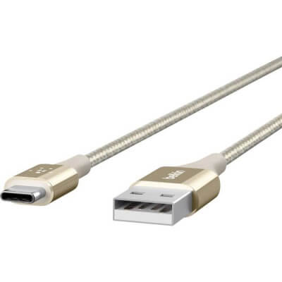 CABLE USB-C TO USB-A 1.2M/4FT GOLD