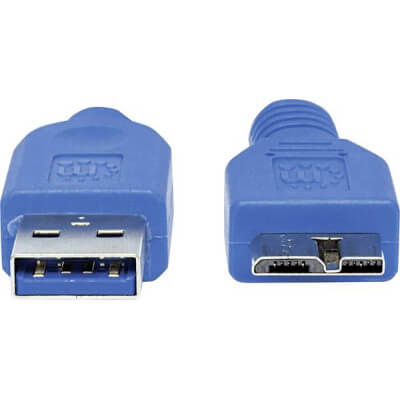 123 USB CABLE 0.5M / 1.5FT BLUE