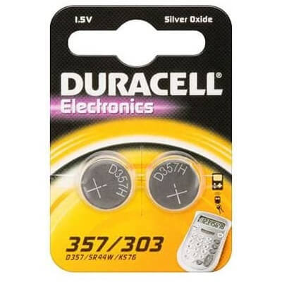 111 PACK OF 2 BUTTON BATTERIES 357/303