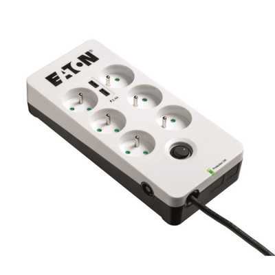 SURGE PROTECTOR 6 OUTLETS + 2 USB PORTS