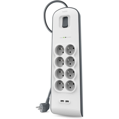 123 MULTI-OUTLETS SURGE PROTECTOR 8 OUTLETS + 2 USB
