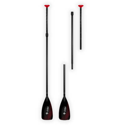3 PARTS ADJUSTABLE PADDLE FOR STAND UP BLACK AND RED