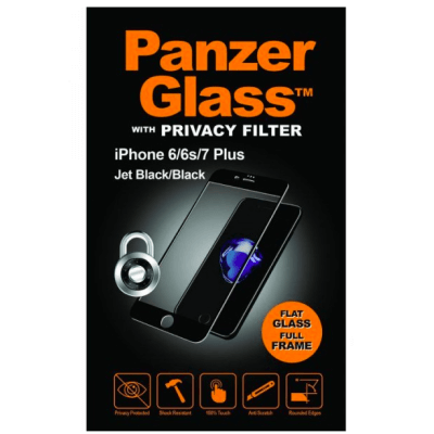 IPHONE 6 / 6S / 7/8 PLUS SCREEN PROTECTION GLASS BLACK
