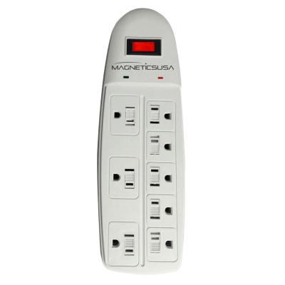 MULTI-OUTLET EXTENSION 8 SECURED OUTLETS WHITE