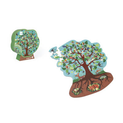 TREE AND BIRDS PUZZLE CONTOUR