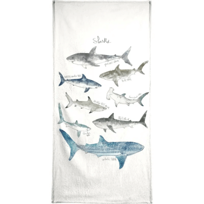 SHARKS BEACH TOWEL 90x180