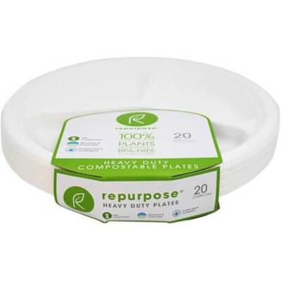 COMPOSTABLE HEAVY-DUTY PLATES 10 'WHITE