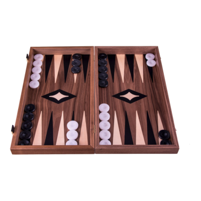 3 IN 1 CHESS BACKGAMMON AND LADIES WALNUT GAME