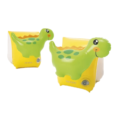 YELLOW AND GREEN 3D DINO INFLATABLE ARMBAND