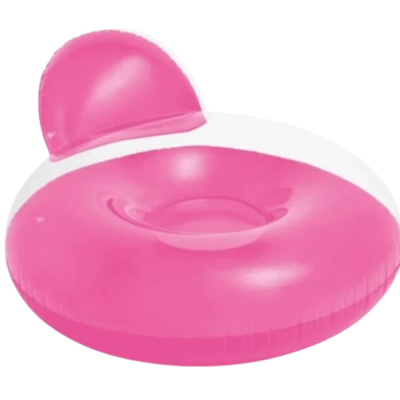 GLOSSY PINK INFLATABLE POOL CHAIR