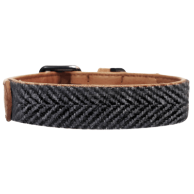 ARCHIBALD COLLAR FOR DOGS 40X2 CM TWEED GRAY AND CAMEL