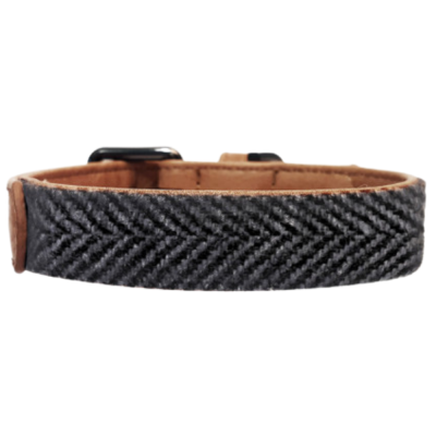 ARCHIBALD COLLAR FOR DOGS 60X3 CM TWEED GRAY AND CAMEL