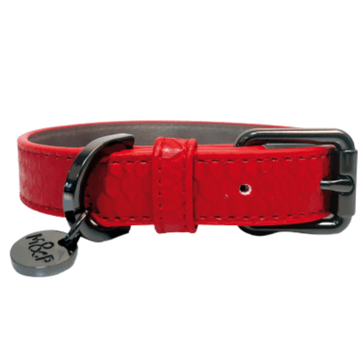 SAFIRA COLLAR FOR DOGS 30 X1 .5 CM RED LEATHER