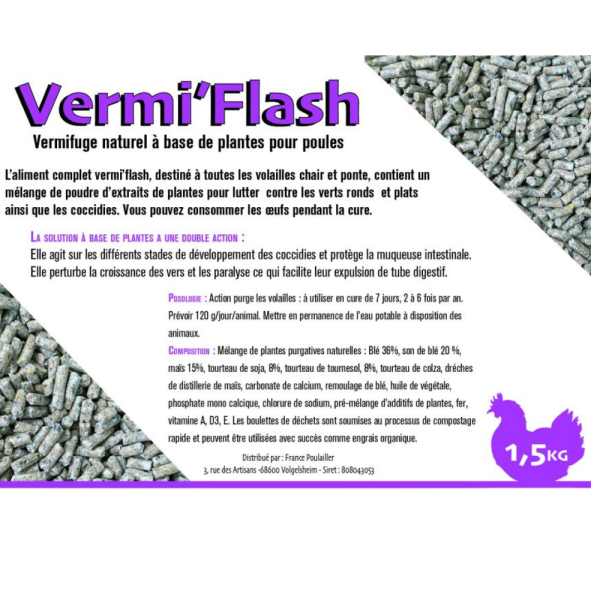 Vermifuge Poultry Vermi Flash 3kg