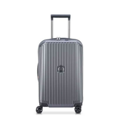 SECURITIME EXPANDABLE ZIP TROLLEY SUITCASE 55 CM ANTHRACITE