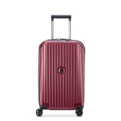 SECURITIME EXPANDABLE ZIP TROLLEY SUITCASE 55 CM RED