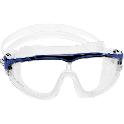 UNISEX SKYLIGHT TRANSPARENT AND BLUE SWIMMING MASK