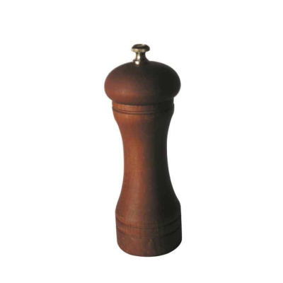 WOODEN AND STEEL PEPPER MILL