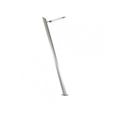ALU-SIMPLE ALUMINUM MAST FOR SHADE SAIL WITH ADJUSTABLE HEIGHT SILVER + 2 FIXINGS
