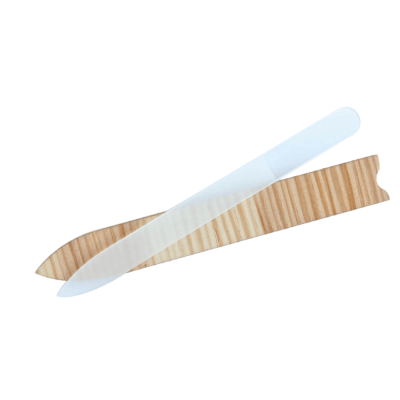 LARGE GLASS NAIL FILE ( X1 0) - WOODEN CASE