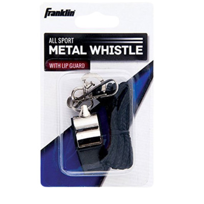 METAL WHISTLE WITH STRAP
