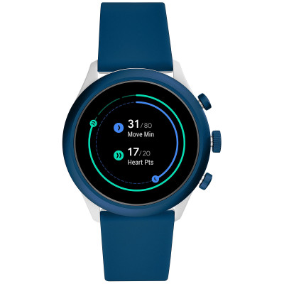 WOMEN'S SPORT SILICONE CONNECTED WATCH BLUE