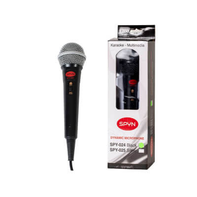 WIRED OMNIDIRECTIONAL MICROPHONE SPY -025 BLACK