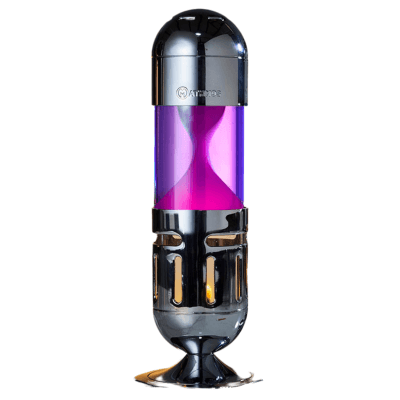 POD + WASHING LAMP WITH PURPLE AND PINK CHROME CANDLE