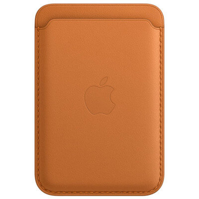 IPHONE CARD HOLDER WITH OCHER LEATHER MAGSAFE