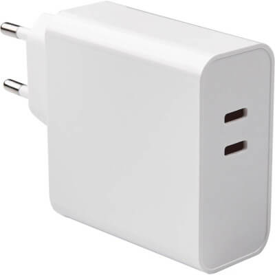 DOUBLE HOME CHARGER USB C+C PD 65W (20+45W) WHITE