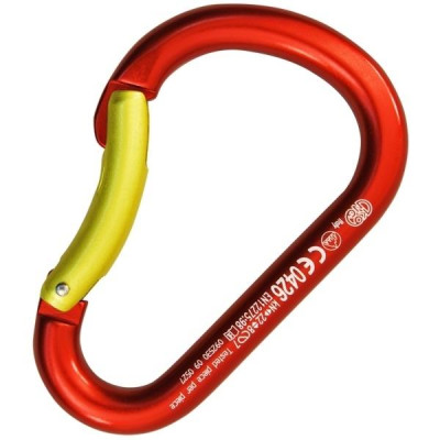 RED AND YELLOW PADDLE CARABINER