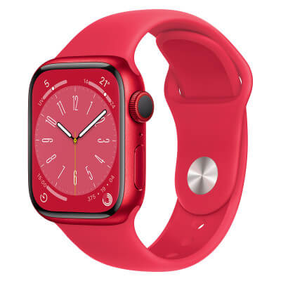 APPLE WATCH SERIES 8 41MM ALUMINUM RED SPORTS STRAP