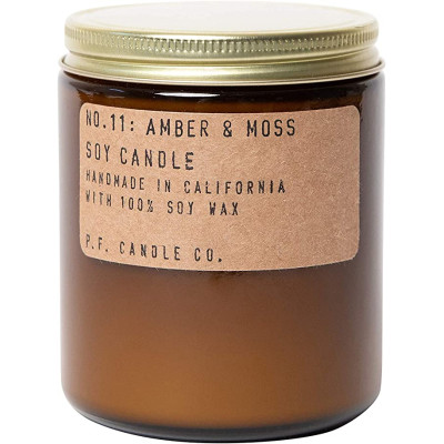 SOY WAX CANDLE SCENTED AMBER AND FOAM 207ML