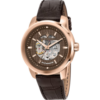 SUCCESSO AUTOMATIC 44 MM BROWN ROSE GOLD MEN'S WATCH
