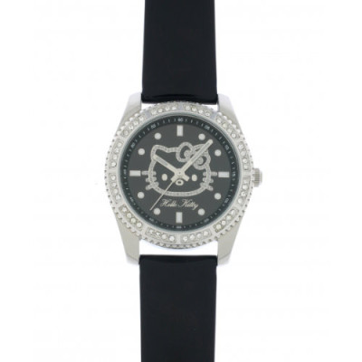 GIRL'S WATCH BLACK LEATHER